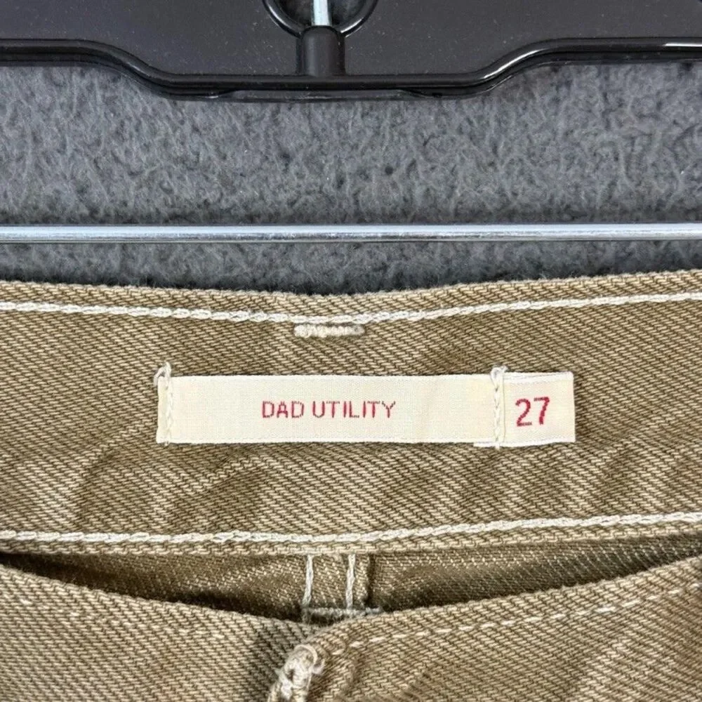 Levis Jeans Womens 27 Brown Dad Utility Carpenter Relaxed Fit Premium Denim